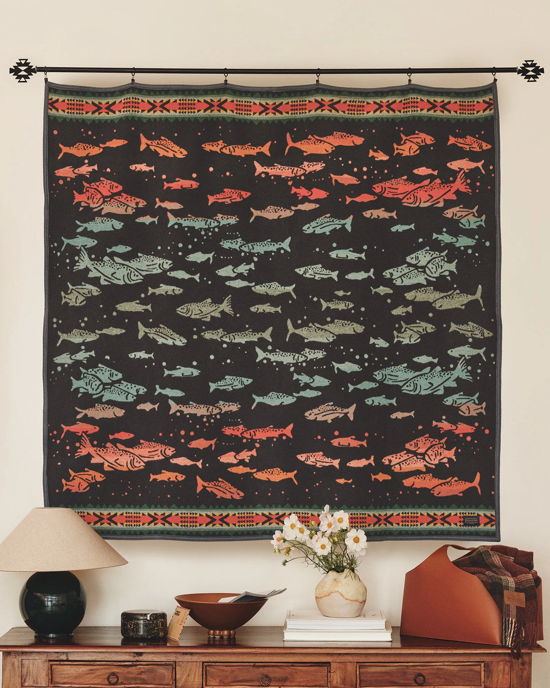 Pendleton Jaquered Napped Throw - Salmon Run