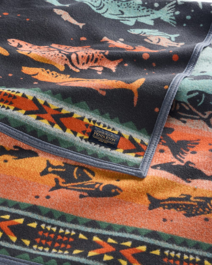 Pendleton Jaquered Napped Throw - Salmon Run