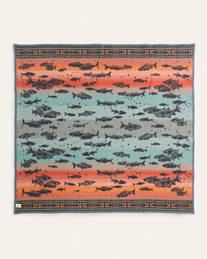 Pendleton Jaquered Napped Throw - Salmon Run