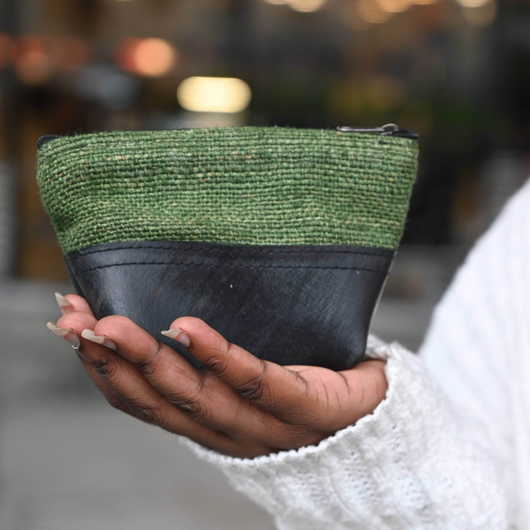 Vegan Recycled Inner Tube and Hemp Pouch - BUNKHAUS
