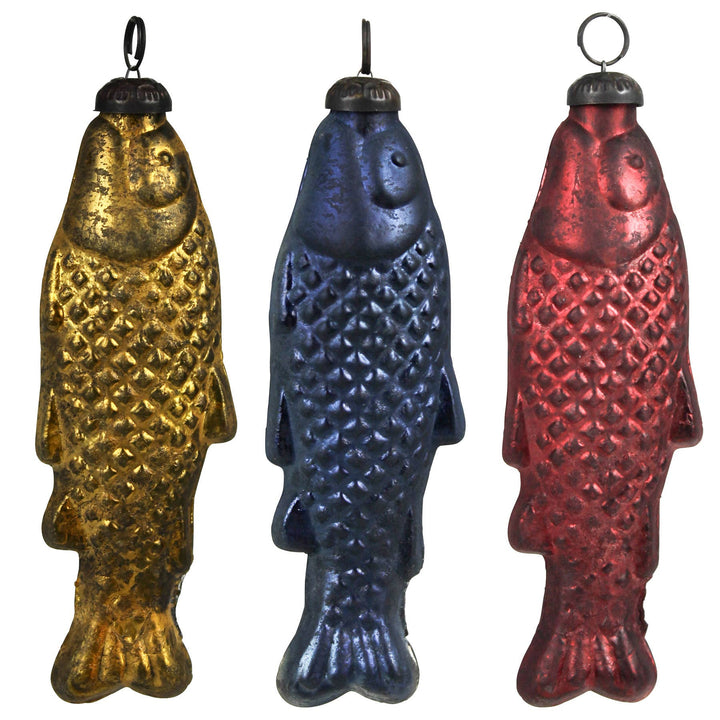 Mercury Glass Fish Ornament