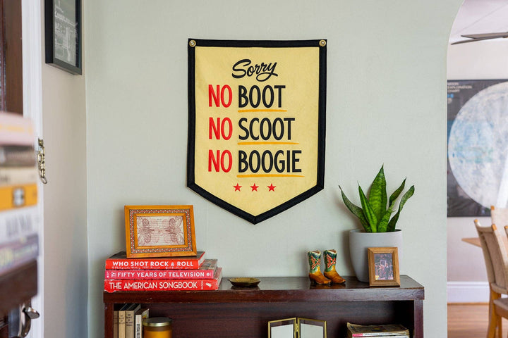 No Boot, No Scoot, No Boogie Camp Flag