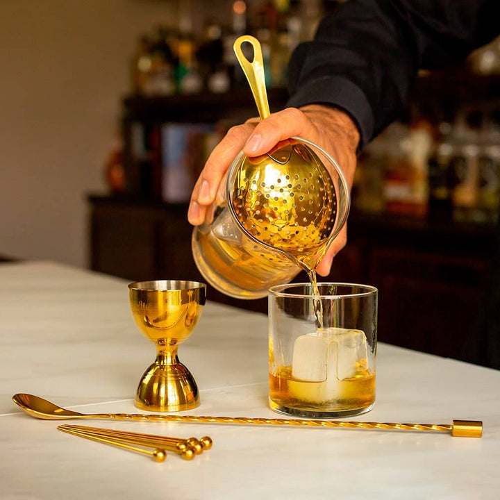 Craft Cocktail Set, 10 Piece Gold