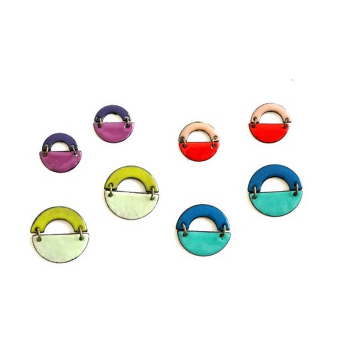 Arch Enamel Earrings Courtney Fischer Jewelry
