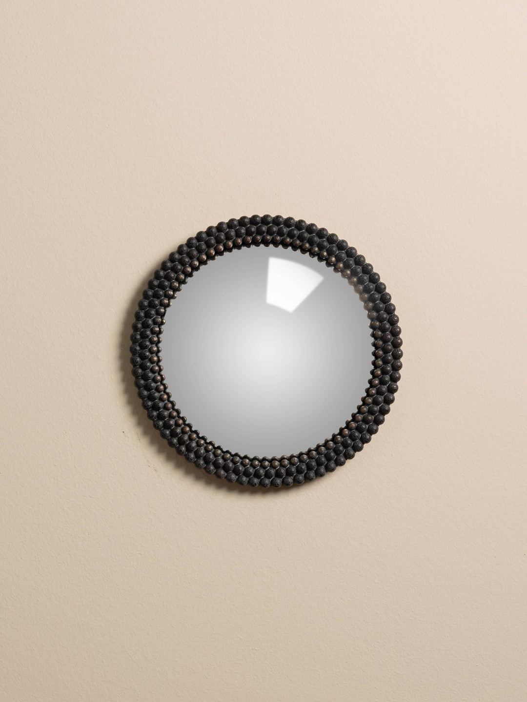 Small Black Beaded Convex Mirror - BUNKHAUS