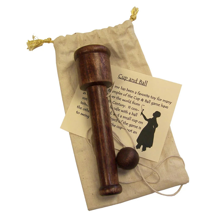 Wooden Cup and Ball Game
