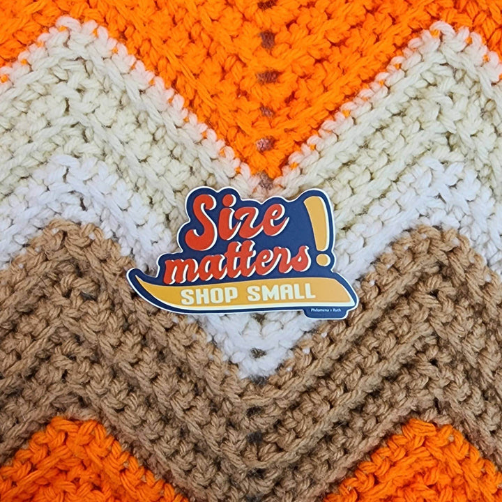 Size Matters Shop Small - vinyl sticker - BUNKHAUS