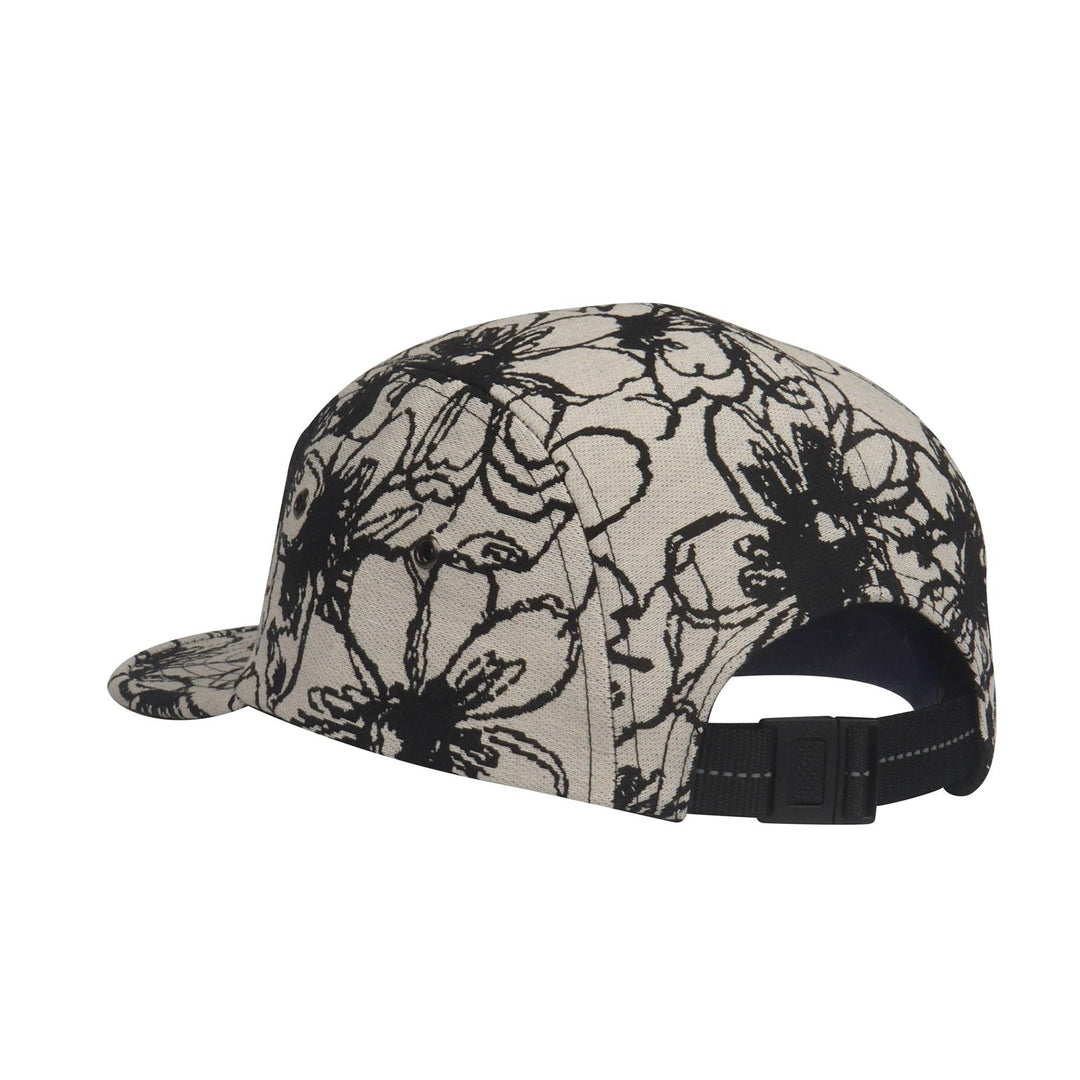 Abstract Flower Jacquard 5-Panel Hat