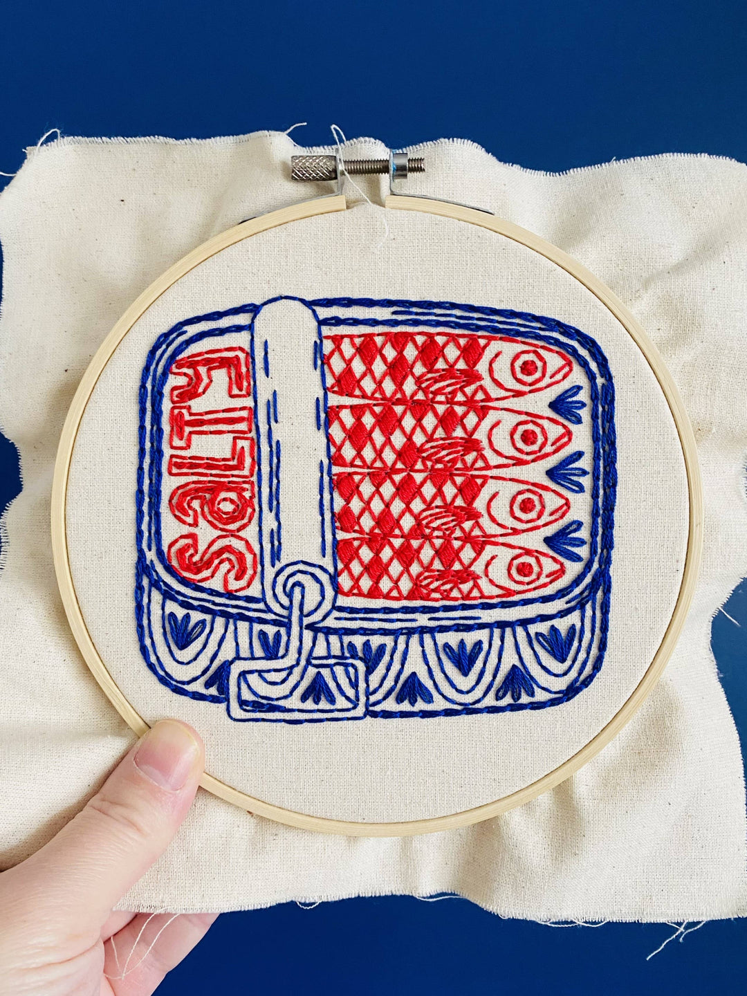 Embroidery Kit - Sardines
