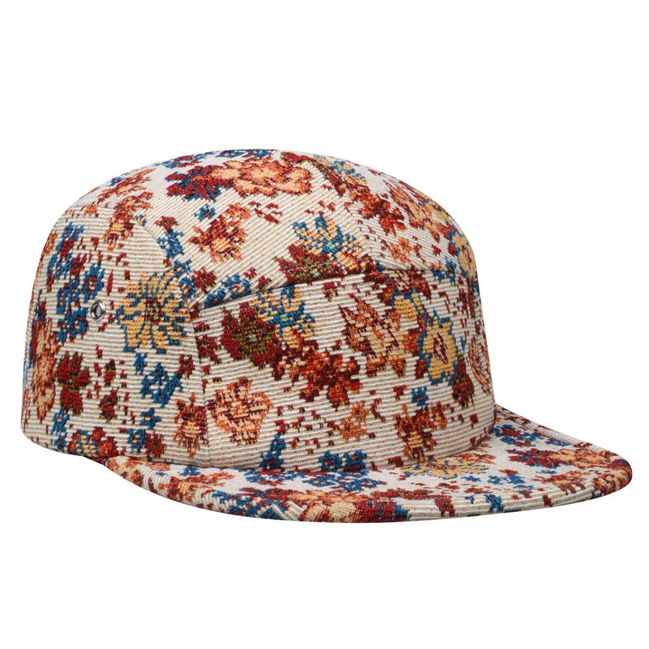 Jacquard Floral 5-Panel Hat