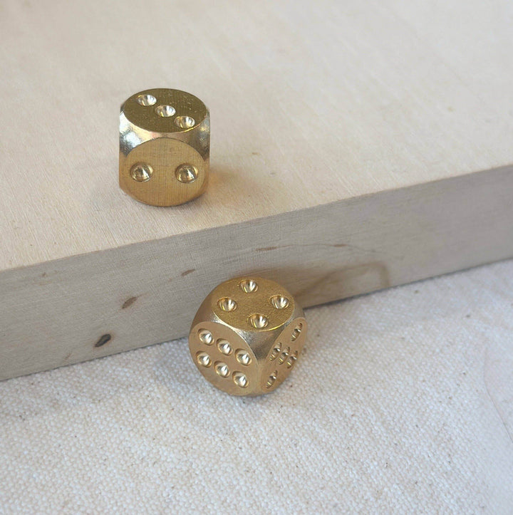 Really Nice Brass Dice - Set of 2 - BUNKHAUS