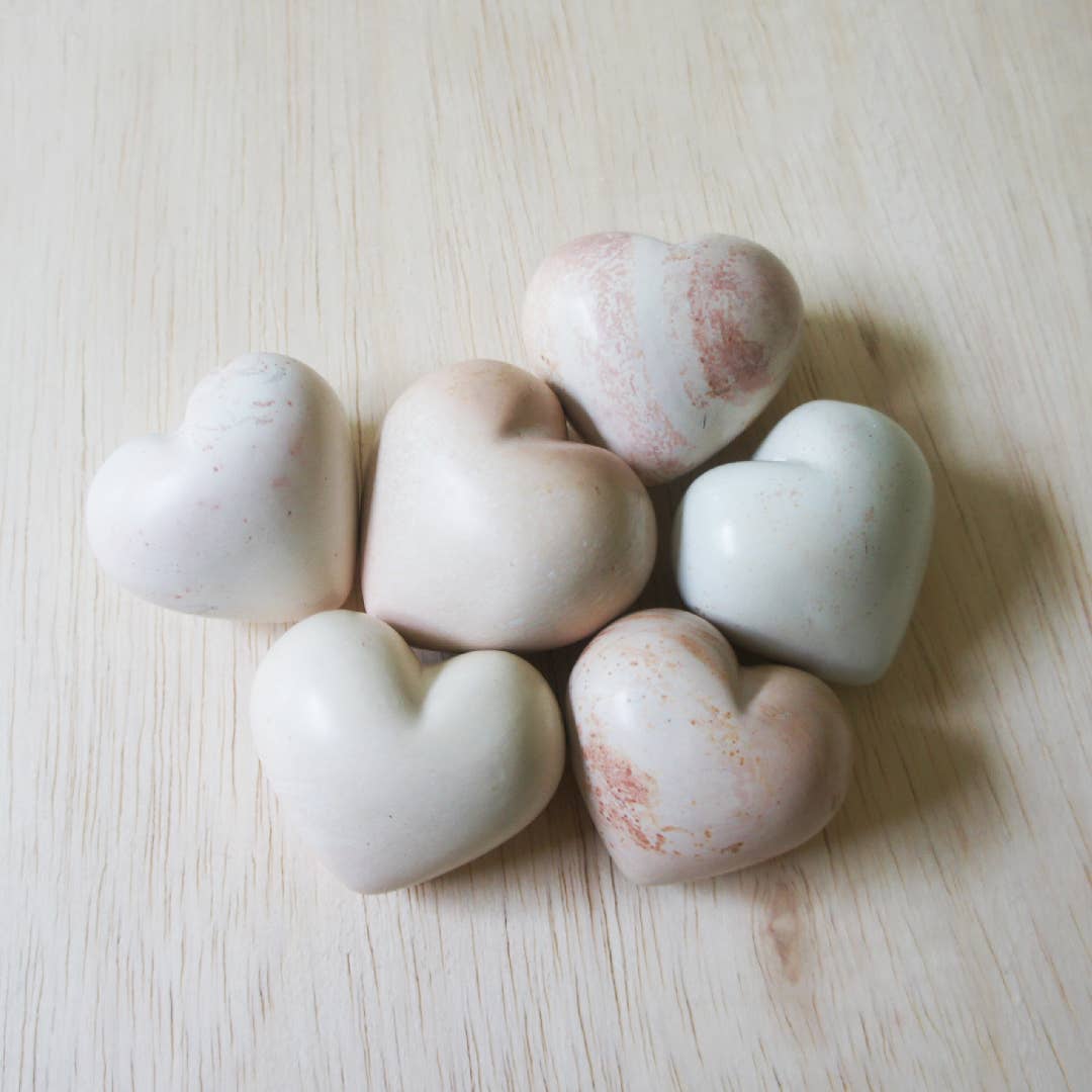Natural Soapstone Heart - Small
