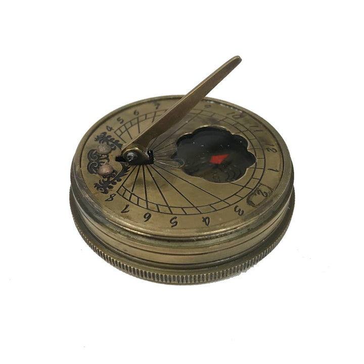 Antiqued Brass Pocket Sundial