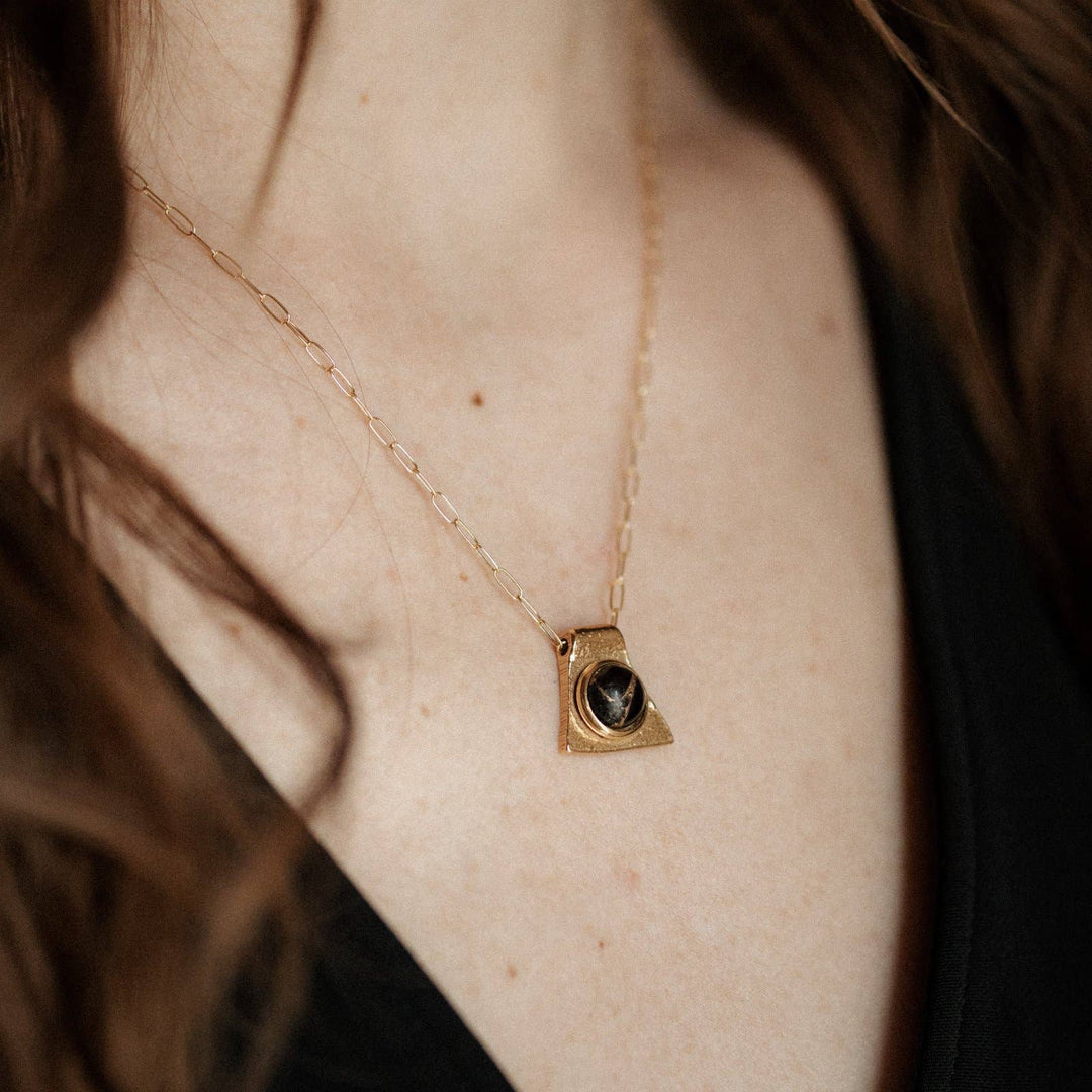 Cleo Necklace - Copper Obsidian & Demi-Fine Gold