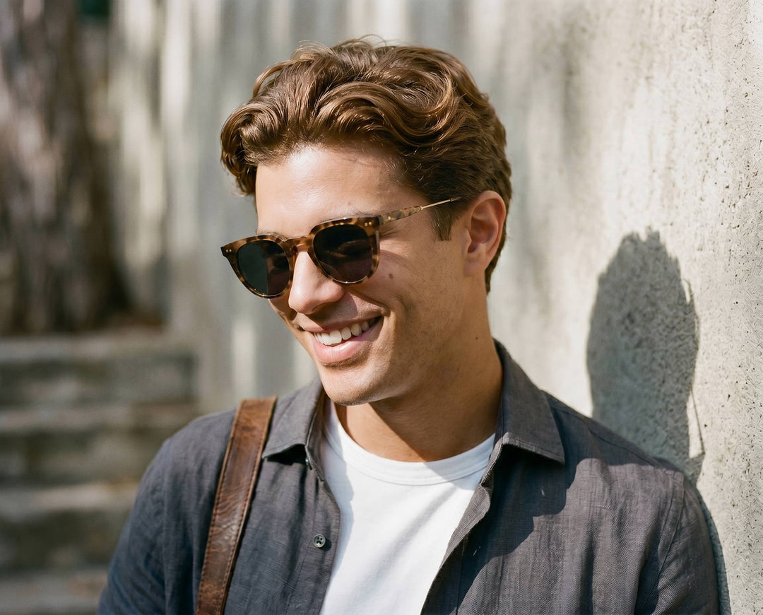 Blue Planet — Cove in Ivory Tortoise / Gold-Smoke Polarized Lens