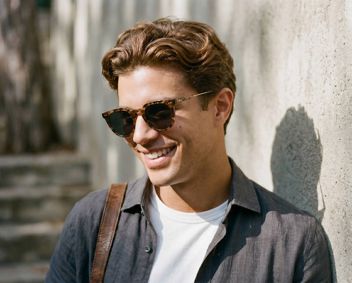 Blue Planet — Cove in Ivory Tortoise / Gold-Smoke Polarized Lens