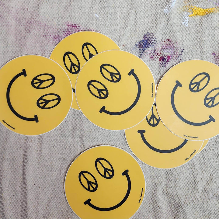 Peace Sign Smiley - vinyl sticker - BUNKHAUS