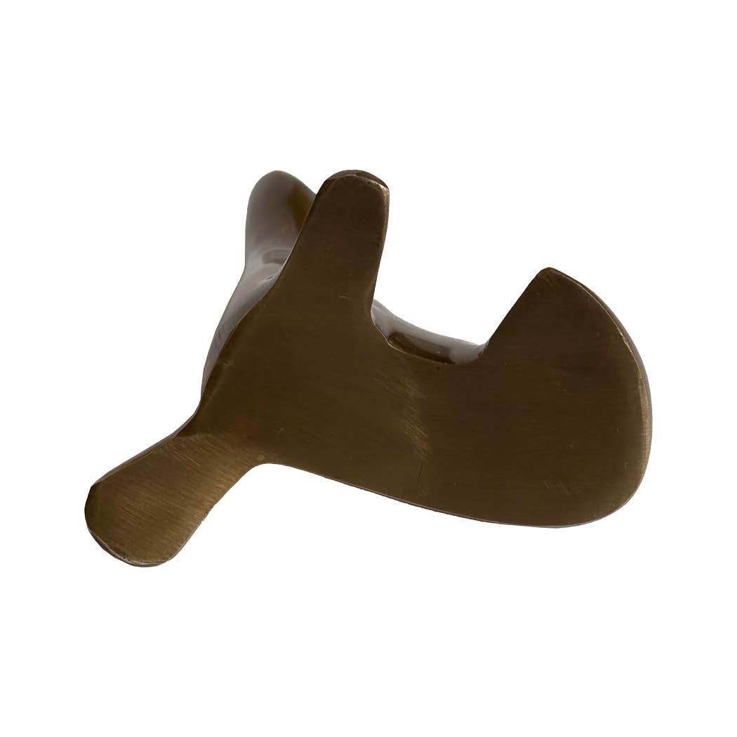 2-1/4" Antiqued Brass Seal Paperweight Tabletop Decor