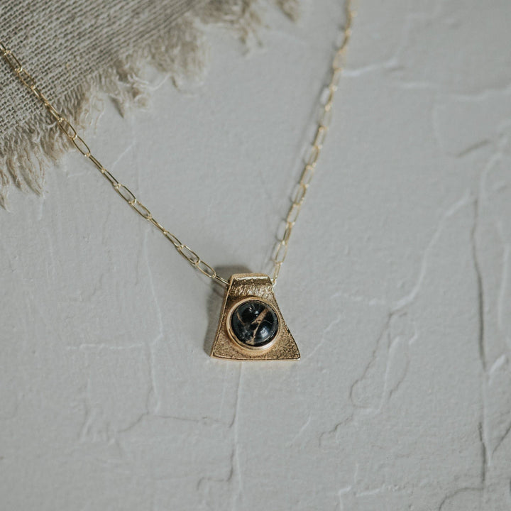 Cleo Necklace - Copper Obsidian & Demi-Fine Gold