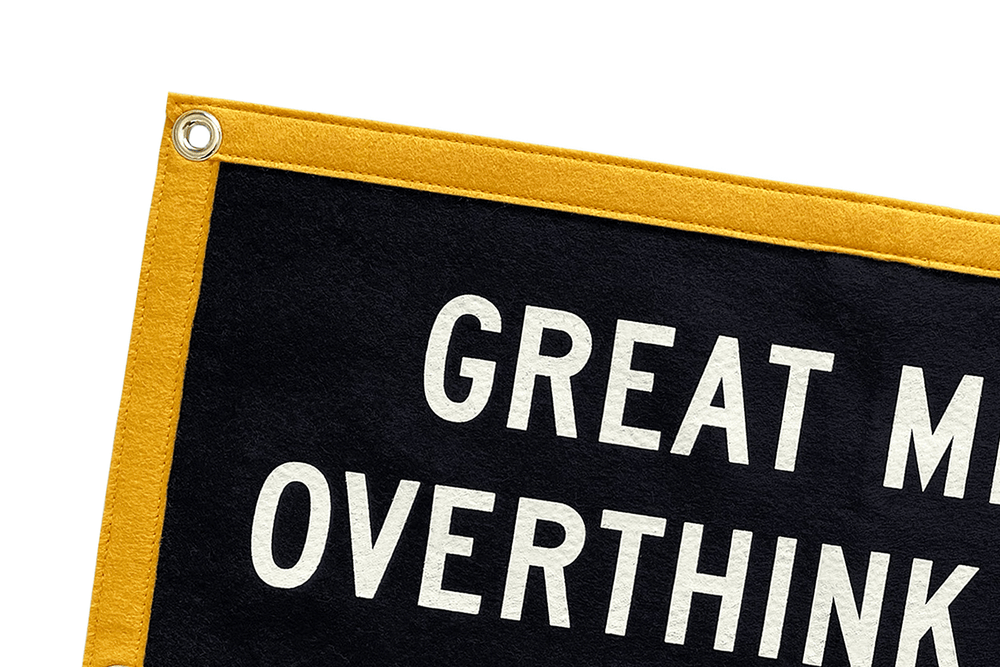 Great Minds Overthink Alike Camp Flag - BUNKHAUS
