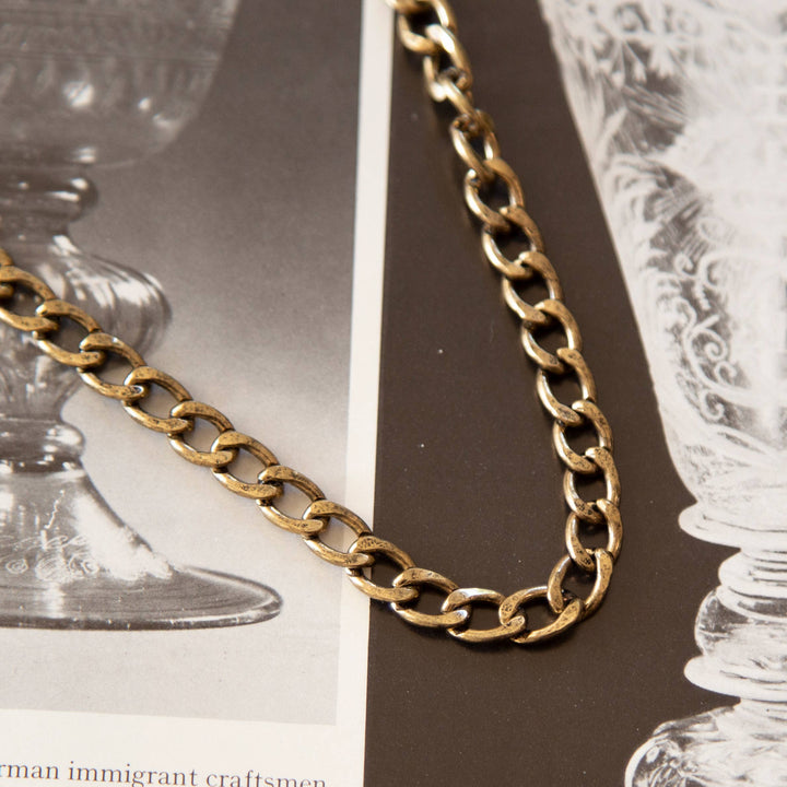 Vintage Antique Gold Curb Chain Necklace