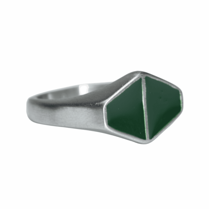Green Duo Triangle Ring - BUNKHAUS