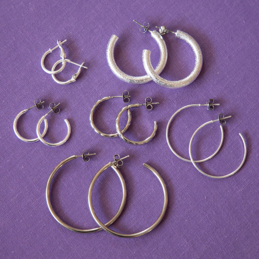 Vintage Silver Hoops - Variety