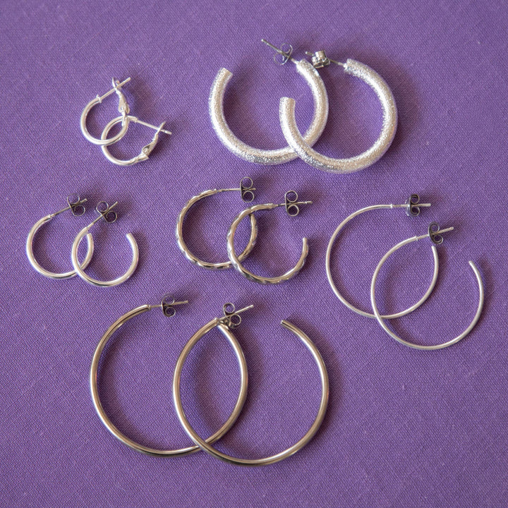 Vintage Silver Hoops - Variety