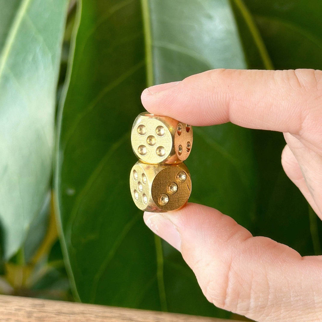 Really Nice Brass Dice - Set of 2 - BUNKHAUS