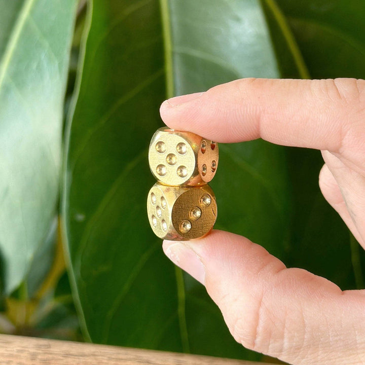 Really Nice Brass Dice - Set of 2 - BUNKHAUS