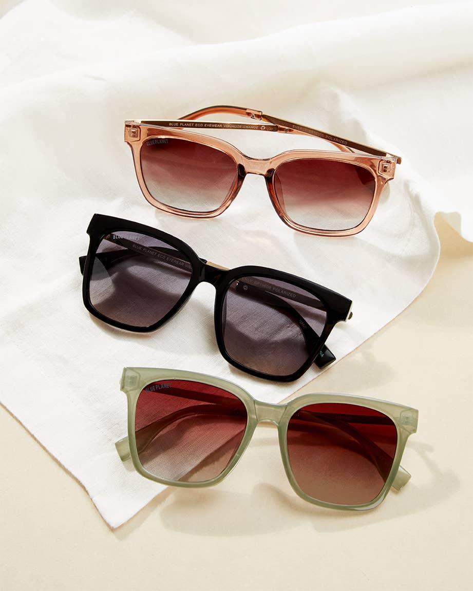 Blue Planet — Everly in Sage Green / Grad Brown Polarized