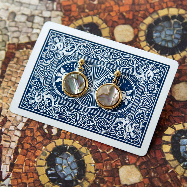 Vintage Abalone Shell Earrings