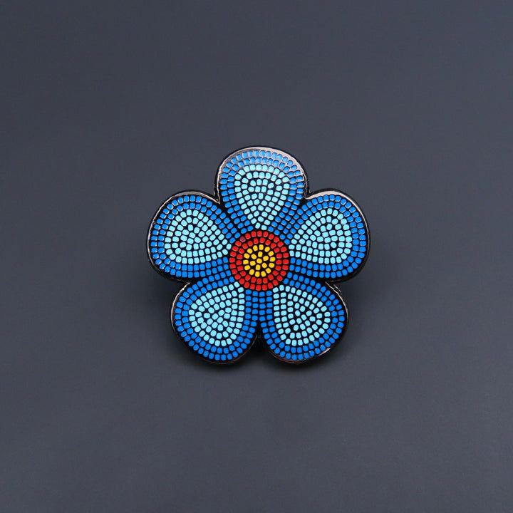 Lapel Pin - Beaded Flower