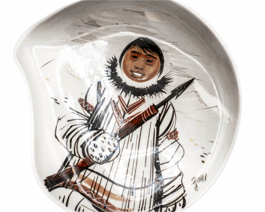 Sascha Brastoff Alaska Series Serving Plate - Inuit - BUNKHAUS