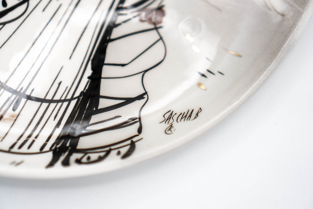 Sascha Brastoff Alaska Series Serving Plate - Inuit - BUNKHAUS