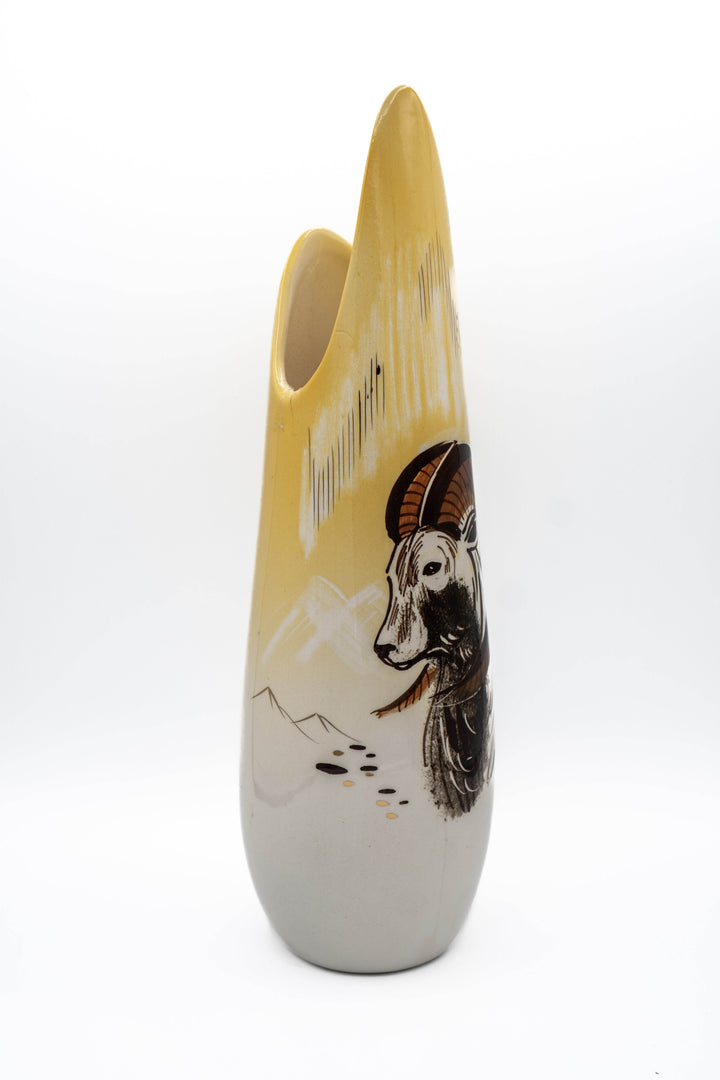 Sascha Brastoff Alaska Series Vase - Alaskan Dall Sheep - BUNKHAUS