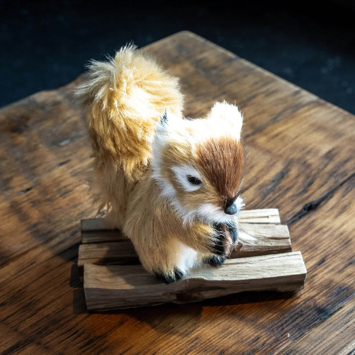vintage faux fur squirrel figurine - BUNKHAUS