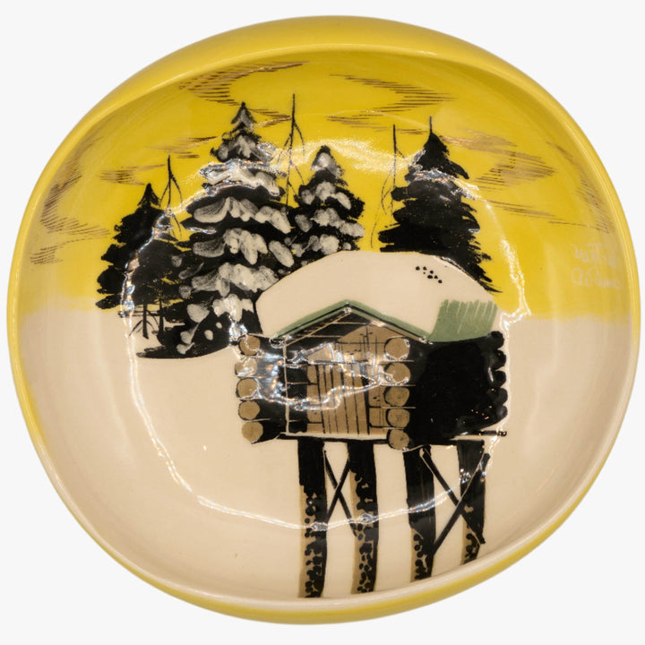 Matthew Adams Alaska Series Serving Bowl - Snow Cabin on Stilts - BUNKHAUS