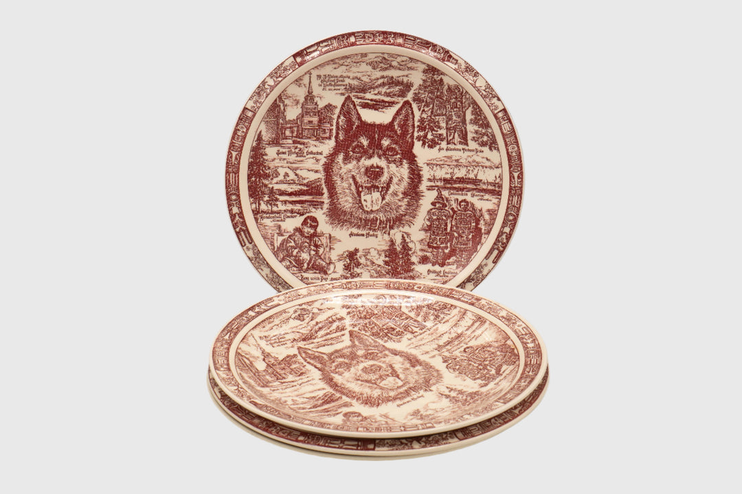 Vernon Kilns Vintage Plates - Husky - BUNKHAUS