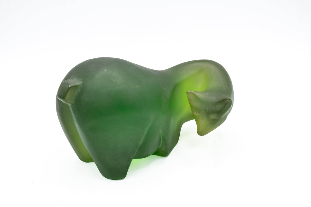 Sascha Brastoff Alaska Series Sculptures - Polar Bear Pair Green - BUNKHAUS