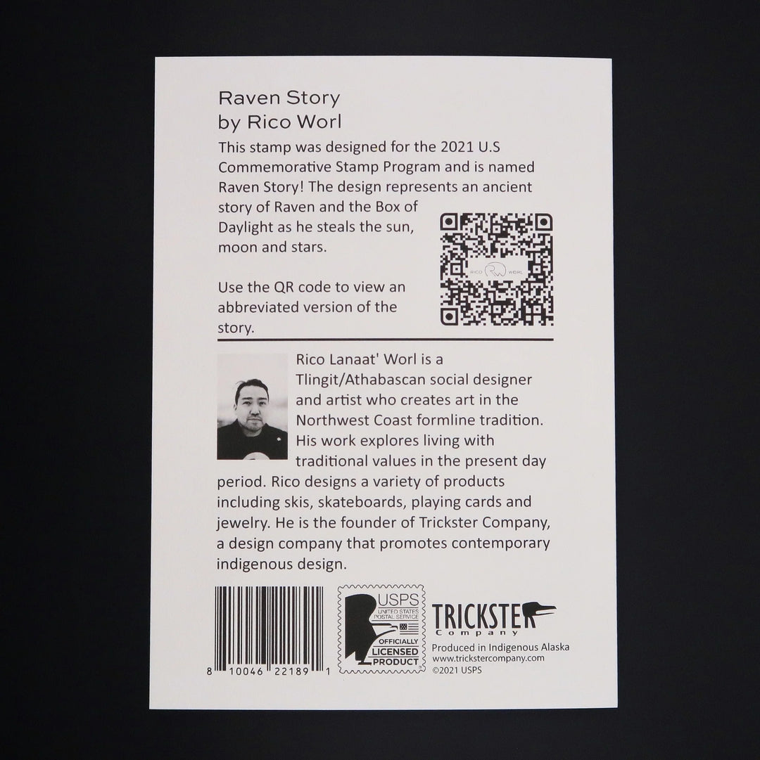 Raven Story Stamp Note Card