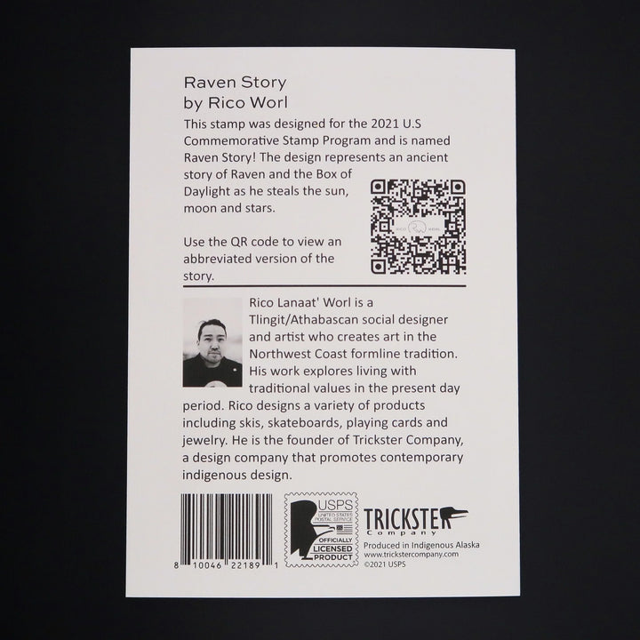 Raven Story Stamp Note Card