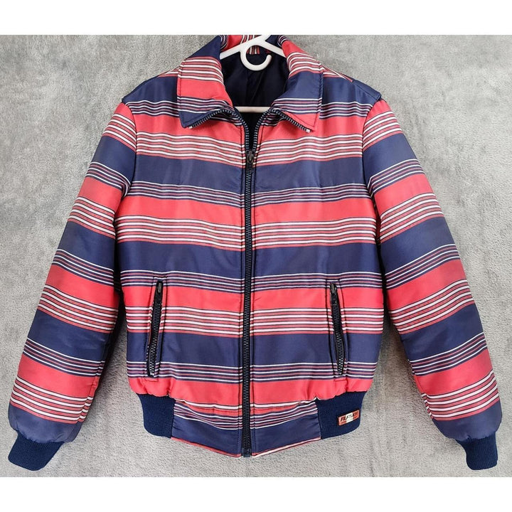 Vintage Alaska Sport Striped Puffer Jacket