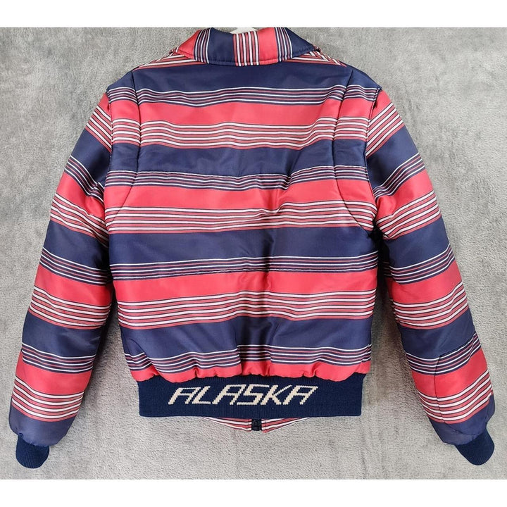 Vintage Alaska Sport Striped Puffer Jacket