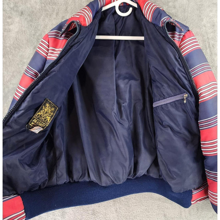 Vintage Alaska Sport Striped Puffer Jacket