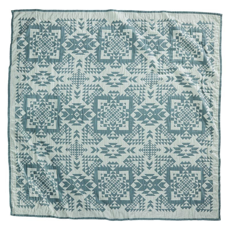 Pendleton Balsam Organic Cotton Matelassé Coverlet