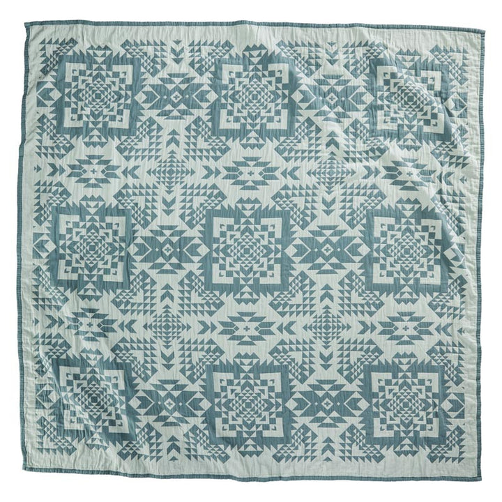 Pendleton Balsam Organic Cotton Matelassé Coverlet