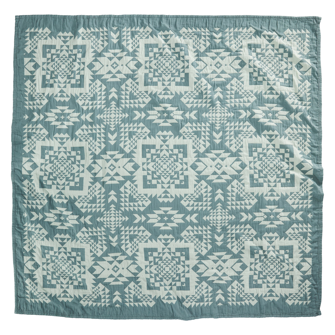 Pendleton Balsam Organic Cotton Matelassé Coverlet