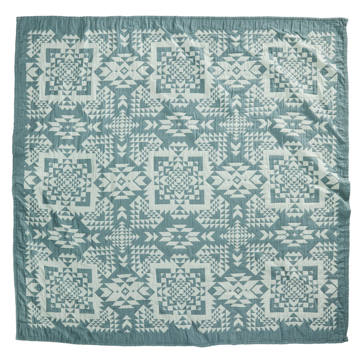 Pendleton Balsam Organic Cotton Matelassé Coverlet