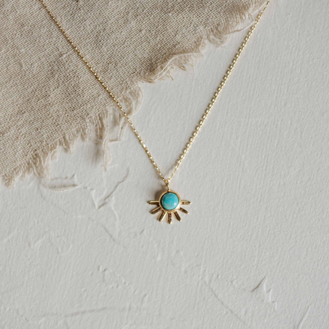 Sol Necklace in Turquoise with Demi-Fine Gold